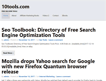 Tablet Screenshot of 10tools.com